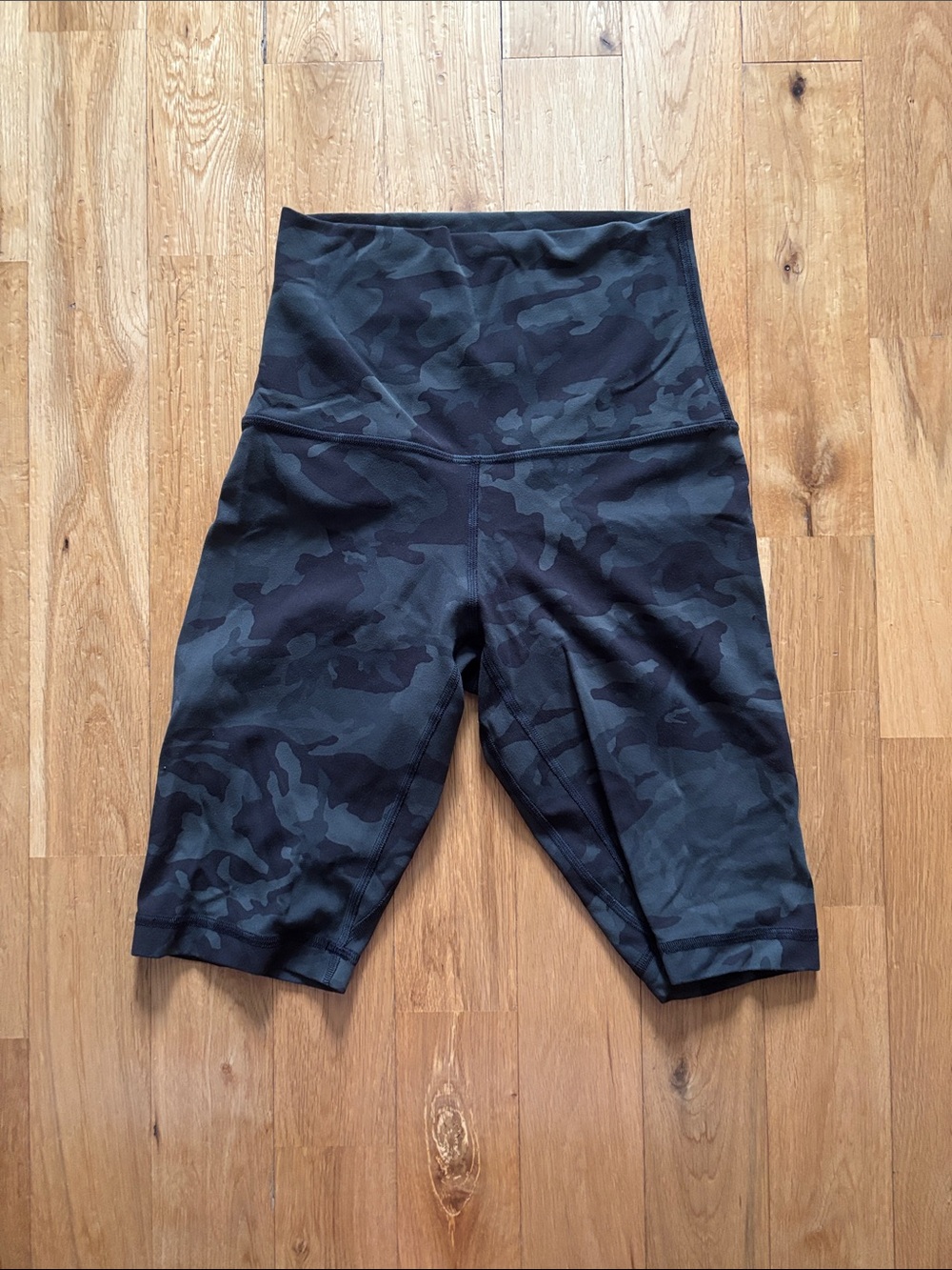 lululemon athletica High-Rise Black Camo Bike Shorts